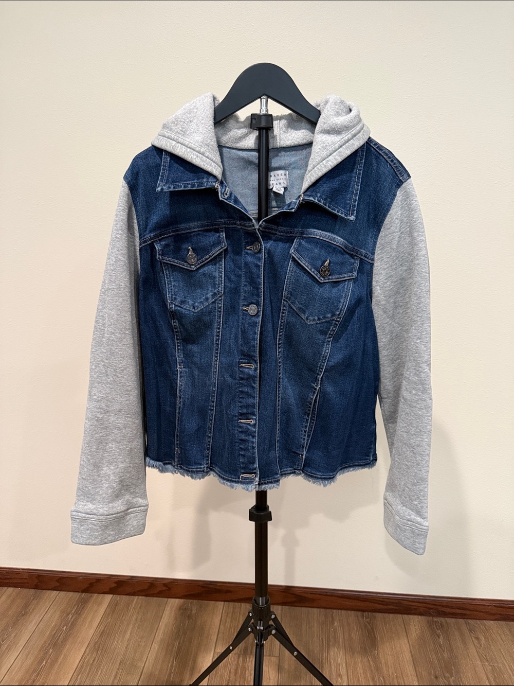 Susan Graver light blue denim jean jacket